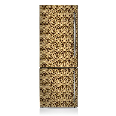 Hűtőmágnes dekor matrica Arany retro mintázat