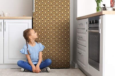 Hűtőmágnes dekor matrica Arany retro mintázat