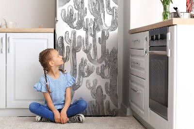 Hűtőszekrény matrica Festett kaktusz