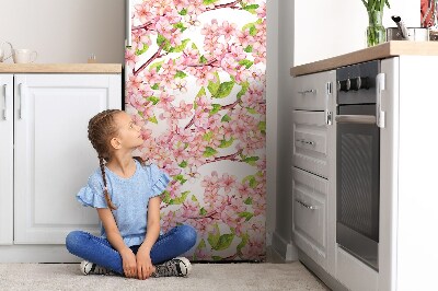 Mágneses hűtőmatrica Cseresznyevirág