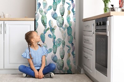 Hűtőszekrény matrica Kaktusz akvarell