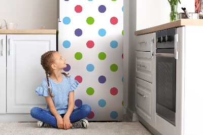 Mágneses hűtőmatrica Színes pontok