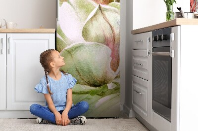 Hűtőszekrény mágneses matrica Magnólia virágok