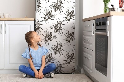 Hűtőszekrény mágneses matrica Méhmintázat