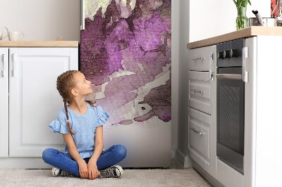 Hűtőszekrény mágneses matrica Festett hegyi táj