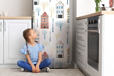 Hűtőszekrény mágneses matrica Épület