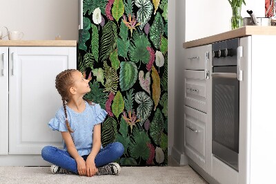 Hűtőmágnes dekor matrica Trópusi levelek