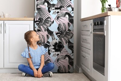 Hűtőmágnes dekor matrica Trópusi patchwork