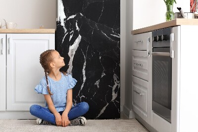 Mágneses hűtőmatrica Fekete márvány
