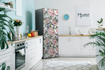 Hűtőszekrény mágneses matrica Rózsás akvarell