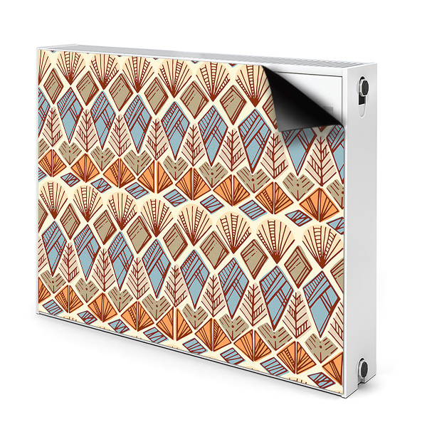Mágneses radiátor takaró Etnikai barna minta