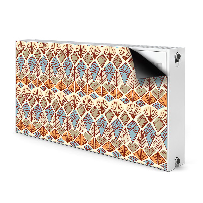 Mágneses radiátor takaró Etnikai barna minta