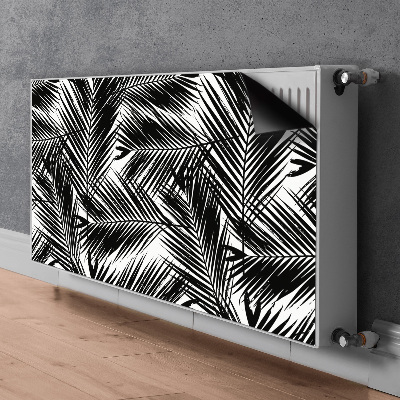 Mágneses radiátor takaró Fekete pálma levelek
