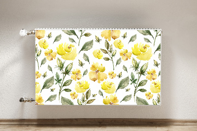 Dekoratív radiátor mágnes Sárga virágok