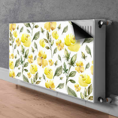 Dekoratív radiátor mágnes Sárga virágok