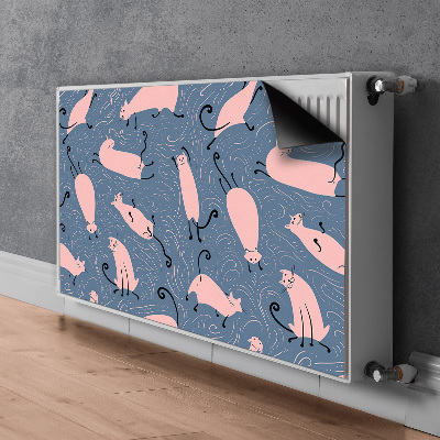 Dekoratív radiátorszőnyeg Rajzfilm macskák