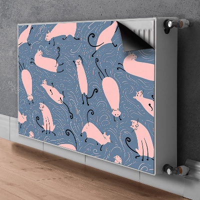 Dekoratív radiátorszőnyeg Rajzfilm macskák