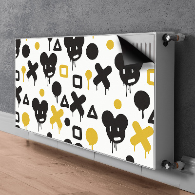 Radiátor mágnes Graffiti fekete és sárga