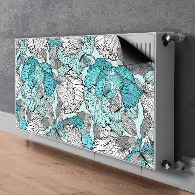 Dekoratív radiátorszőnyeg Doodle virágok