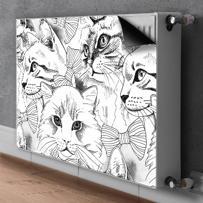 Mágneses radiátor takaró Vázlatos macskák