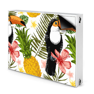 Mágneses radiátor takaró Toucan és ananász