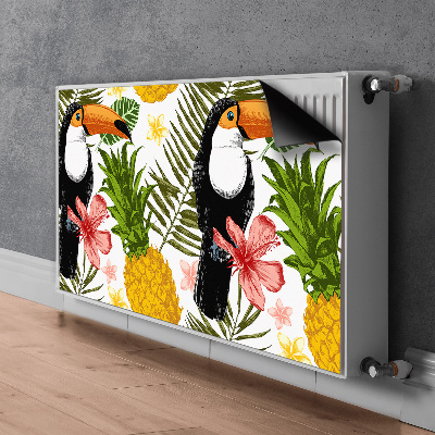 Mágneses radiátor takaró Toucan és ananász