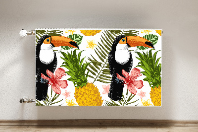 Mágneses radiátor takaró Toucan és ananász
