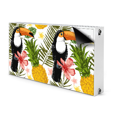 Mágneses radiátor takaró Toucan és ananász