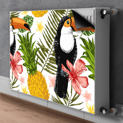 Mágneses radiátor takaró Toucan és ananász