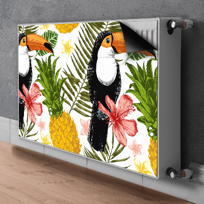 Mágneses radiátor takaró Toucan és ananász