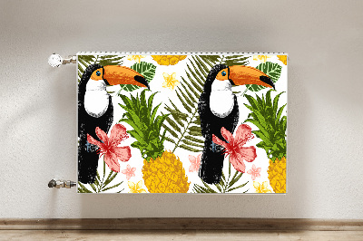 Mágneses radiátor takaró Toucan és ananász