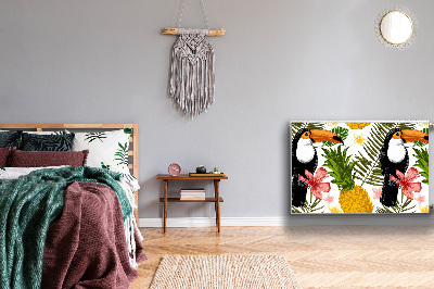 Mágneses radiátor takaró Toucan és ananász