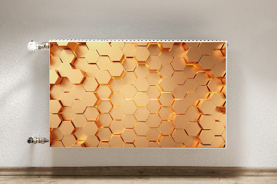 Mágneses radiátor takaró Honeycomb 3d grafika