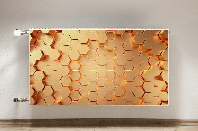 Mágneses radiátor takaró Honeycomb 3d grafika