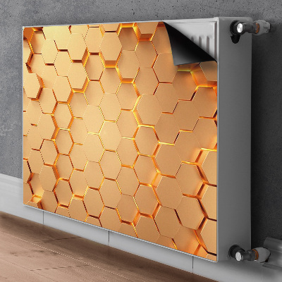 Mágneses radiátor takaró Honeycomb 3d grafika