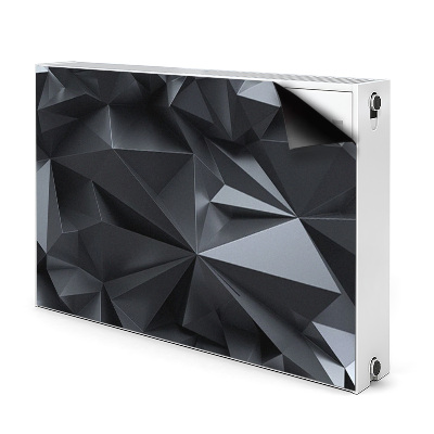 Mágneses radiátor takaró Fekete 3ds mintázat