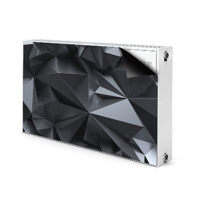Mágneses radiátor takaró Fekete 3ds mintázat
