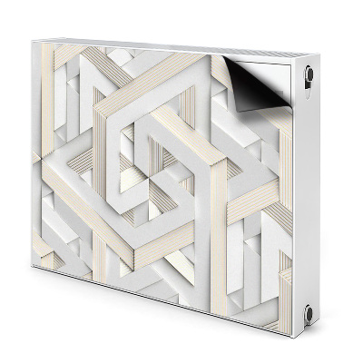 Mágneses radiátor takaró 3d mintás geometriai vonalak