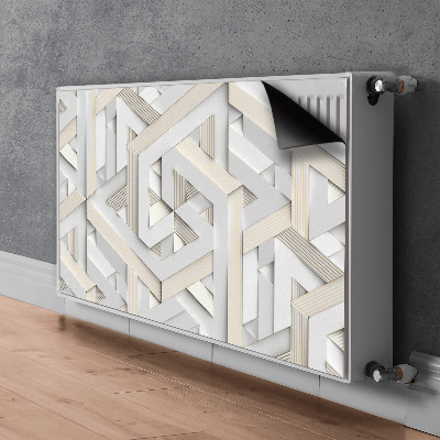 Mágneses radiátor takaró 3d mintás geometriai vonalak