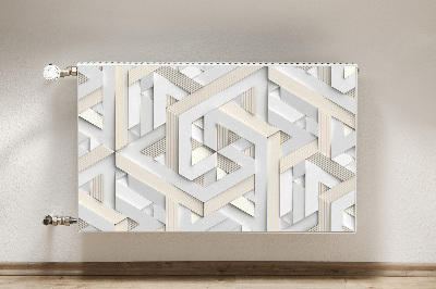 Mágneses radiátor takaró 3d mintás geometriai vonalak