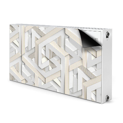 Mágneses radiátor takaró 3d mintás geometriai vonalak