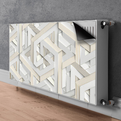 Mágneses radiátor takaró 3d mintás geometriai vonalak