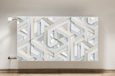Mágneses radiátor takaró 3d mintás geometriai vonalak