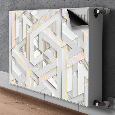 Mágneses radiátor takaró 3d mintás geometriai vonalak