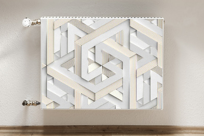 Mágneses radiátor takaró 3d mintás geometriai vonalak