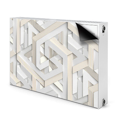 Mágneses radiátor takaró 3d mintás geometriai vonalak