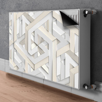 Mágneses radiátor takaró 3d mintás geometriai vonalak