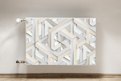 Mágneses radiátor takaró 3d mintás geometriai vonalak