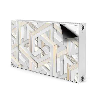 Mágneses radiátor takaró 3d mintás geometriai vonalak