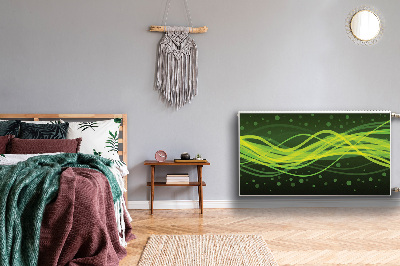 Mágneses radiátor takaró Zöld csíkok